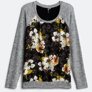 Kut from the Kloth Black and Gray Graphic Hoodie